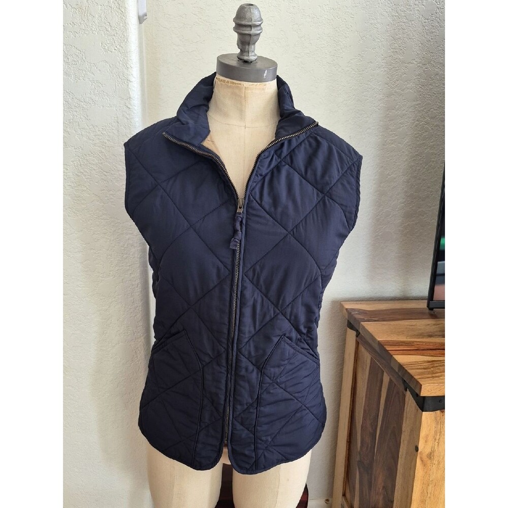 J.Crew Authentic Outerwear Cotton Quilted Vest Sz Small